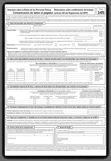 ulc 145 pdf gratis|Modelo 145 IRPF: Descarga el formulario rellenable.